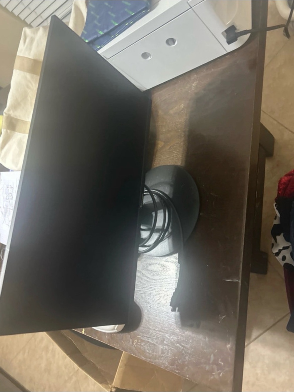 Matte Black Computer Monitor with Slim Profile